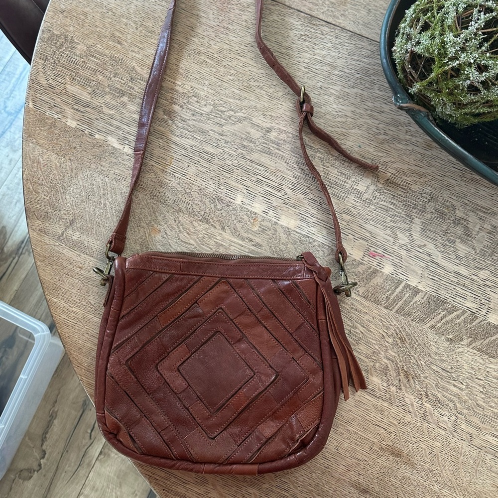 Monserat De Lucca Benecio Crossbody Leather Bag Purse - Picture 7 of 16
